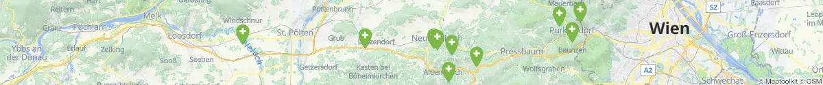 Kartenansicht für Apotheken-Notdienste in der Nähe von Sankt Pölten (Land) (Niederösterreich)